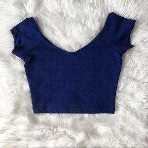 Royal blue crop top